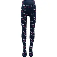 Ewers Maillot Kindermaat - Fijne Rib en Bloemetjes Roze & Grijs & Rood - Donkerblauw-98/104
