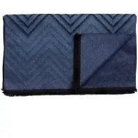 Tresanti DEMOCRITO | Viscose scarf with faded fishbone Blauw heren