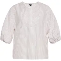 Dreimaster Maritim Blouse lichtlila / wit