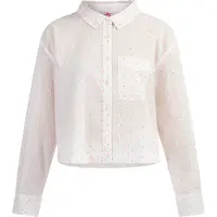 Mymo Blouse lichtoranje / lichtroze / wit