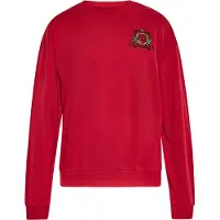 MO Sweatshirt lichtblauw / geel / wijnrood / zwart