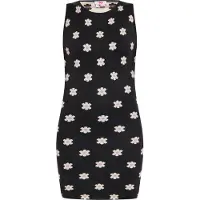 Mymo Gebreide jurk rosa / zwart / wit