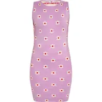 Mymo Gebreide jurk beige / lila