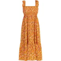 Mymo Zomerjurk blauw / oranje / pink / zwart