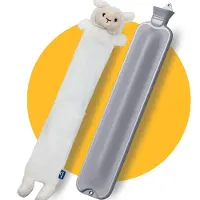 Pasper extra lange kruik 75 cm met hoes - 3.5 liter warmwaterkruik - naadloos ontwerp - schaap - 8 uur warmte - kruikzak