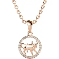 MYC Paris Stier Zodiac hangers - Roségoud en kristal