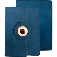HEM Silky Dark Blue (Donkerblauw) iPad Hoes Geschikt Voor iPad Pro 12.9 inch (2018/2020/2021/2022) – Draaibare Autowake Cover – Hoes Voor iPad Pro 3e / 4e / 5e Generatie