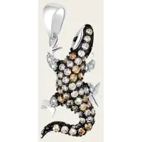 MOOYE ® - Collectie Zilveren Salamander hanger met zirkonia's