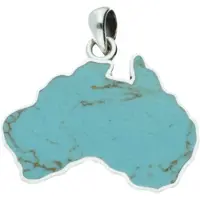 MOOYE ® - Collectie Zilveren Australië met turquoise edelsteen kettinghanger