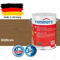 Remmers HK-Lazuur 3in1 Olijfbruin 2,5L – Premium Houtbeschermingsbeits voor Buiten – Oplosmiddelhoudend – UV- & Vochtwerend – Impregneer, Grondlaag & Beits in Eén