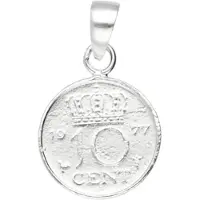 MOOYE ® - Collectie Zilveren Dubbeltje 10 cent kettinghanger