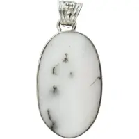 MOOYE ® - Collectie Zilveren Dendriet Opaal edelsteen ovaal groot hanger