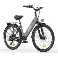 HillMiles Milecity 1 Elektrische Fiets - Motor 250W - Actieradius 80km - 26 Inch - Grijs
