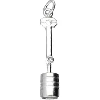 MOOYE ® - Collectie Zilveren Zuiger groot kettinghanger