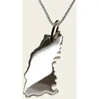 MOOYE ® - Collectie Zilveren Landkaart Zwarte Woud ketting hanger