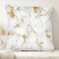 Allernieuwste.nl Kussenhoes Marmerpatroon Wit Goud - Moderne Woondecoratie - 45x45cm