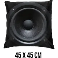 Allernieuwste.nl Kussenhoes Speaker Zwart Kussen Polyester - Kussenovertrek - Kleur 45 x 45 cm %%