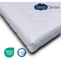 Sleep sense topper 120x200 - topdekmatras - topmatras - HR Koudschuim - circa 7 cm dik - Anti Allergisch - Afritsbare hoes - Gemiddeld hardheid - 100% veilig