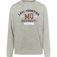 MO Sweatshirt 'Icelos' navy / grijs gemêleerd / wijnrood / wit