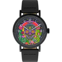 Timex Weekender Day Of The Dead Heren Horloge Zwart TW2Y15900