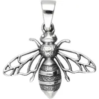 MOOYE ® - Collectie Zilveren Bij met opengewerkte vleugels ketting hanger