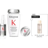 Kérastase Première Trio + Cadeau - Lotion Primer Pre-shampoo 45ml, Shampoo 250ml & Haarmasker 75ml + Gloss Absolu Glaze Drops Haarolie 15ml Cadeau - Voor Beschadigd Haar & Anti-frizz