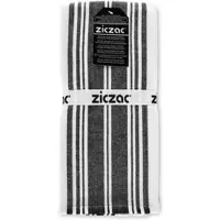 Ziczac Keukendoek Culinary Duo Stripe Black (Set van 3) - 50 x 76 cm