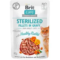 Brit Care Natvoer Voor Gesteriliseerde Volwassen Katten Konijnenfilet In Pouch 24x85g