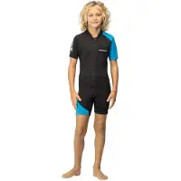 Salvimar Aquatic 2 Mm Junior Short Sleeve Shorty Zwart 10-12 Years Jongen