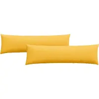 vidaXL Zitkussens 2 pcs Licht Geel 145 x 40 cm Corduroy stof