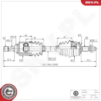 ESEN SKV 40SKV248 Aandrijfas
