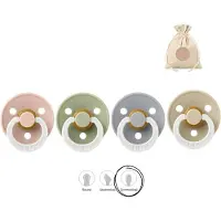 BIBS fopspenen symmetrisch - maat 1 (0-6 maanden) - glow in the dark blush, sage, cloud en vanilla symmetrical