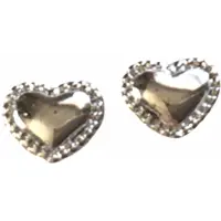 Charme Bijoux Zilveren - mini oorbellen - hartje met gewerkte rand - 5 mm -