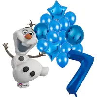 Amscan Olaf Frozen ballon set - 58x104cm - Folie Ballon - Olaf - Frozen - Themafeest - 7 jaar - Verjaardag - Ballonnen - Versiering - Helium ballon