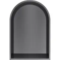 Hotbath &MORE Inbouwnis Toogmodel 30x45x10cm Geborsteld Zwart PVD