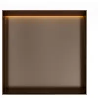 Hotbath &MORE Inbouwnis 30x30x10cm frameless + LED Tuscan Bronze