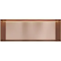 Hotbath &More frameless inbouwnis met verlichting 30x80x10cm geborsteld koper PVD