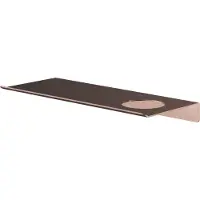 Hotbath &More Planchet 30cm - 1 Uitsparing - Geborsteld Koper PVD - Accessoires, Wastafel accessoires, Planchetten - 8721333300064