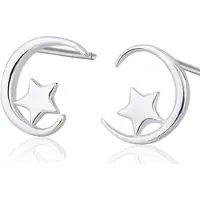 Charme Bijoux Zilveren oorbellen - sikkel - ster -