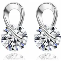 Charme Bijoux Oorbellen- Zilverkleur met Zirkonia -