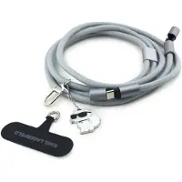 Karl Lagerfeld Cords & Straps - Grijs - Crossbody Cord met Oplaadkabel en Choupette Charm