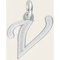 MOOYE ® - Collectie Zilveren letter V sierlijk mat-glans kettinghanger