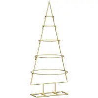 vidaXL Metalen kerstboom met standaard Goud 90 cm Poedercoated staal