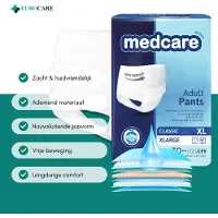 Medcare 30 Stuks – Pants – Incontinentiebroekjes – Maat XL – Voordeelverpakking – 1450+ ml absorptievermogen – Unisex
