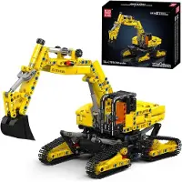 Mould King 17076 Technisch Mobiele Graafmachine bouwset | Hijskraan auto modelbouw | Geschikt voor Lego | Educatief constructie speelgoed bouwpakketten voor kinderen & volwassenen | 840 bouwstenen