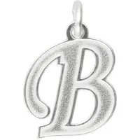 MOOYE ® - Collectie Zilveren letter B sierlijk mat-glans kettinghanger