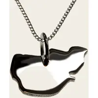 MOOYE ® - Collectie Zilveren Landkaart Pellworm ketting hanger