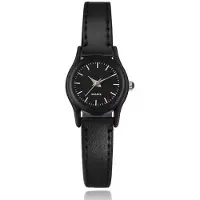 LGT JWLS Elegant dameshorloge met zwart leren bandje – Minimalistisch design