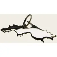 MOOYE ® - Collectie Zilveren Landkaart St. Thomas ketting hanger