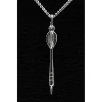MOOYE ® - Collectie Zilveren Dartpijl ketting hanger - middel